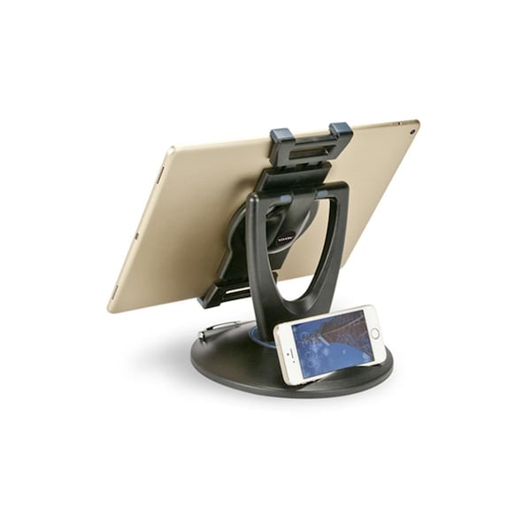 Aidata Corp Co Ltd Aidata USA US-5025 Deluxe Tablet & iPad Pro Station with Smart Phone Slot; Black - Case of 10 US-5025 - main